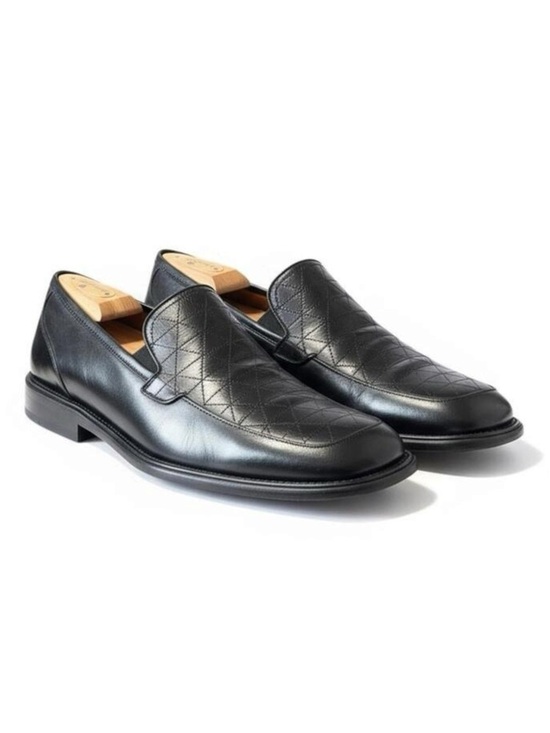 Avventura ᪣ Hand Crafted Quilted Detail Dress Shoe Loafers ᪣ Black Leather ᪣ 10M